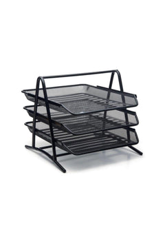 3-tier metal document rack organizer