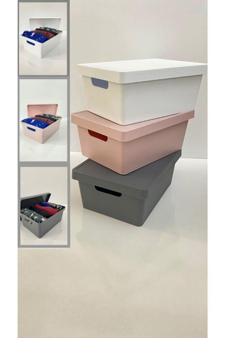 3-Pack Multi-Lid Box 10 Lt. Organizer Organizer - Swordslife