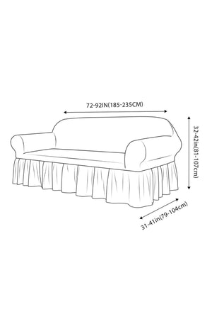 3 Seater Crepe Sofa, Sofa, Sofa Cover, Seat Cover (3 seater) 1 piece Light Brown - Swordslife