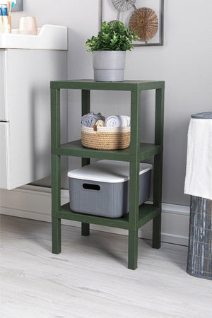 3 Tiers Plastic Shelving Unit Kitchen Shelf Bathroom