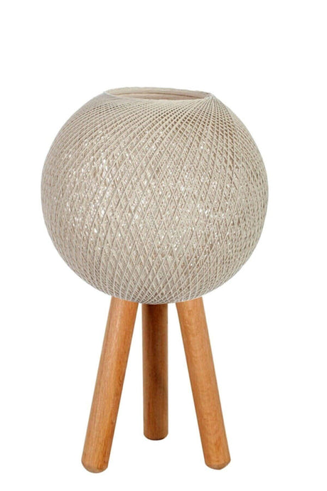 3 Legs Lampshade Wooden Table Lamp Jute String Lamp Beige - Swordslife