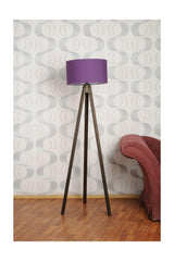 3-Legged Tripod Floor Lamp Lampshade Fabric Head---dark-c - Swordslife