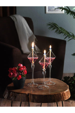 Glass Oil Lamp Gordian with 3 Legs (250 ml Oil Lamp Gift) - Swordslife