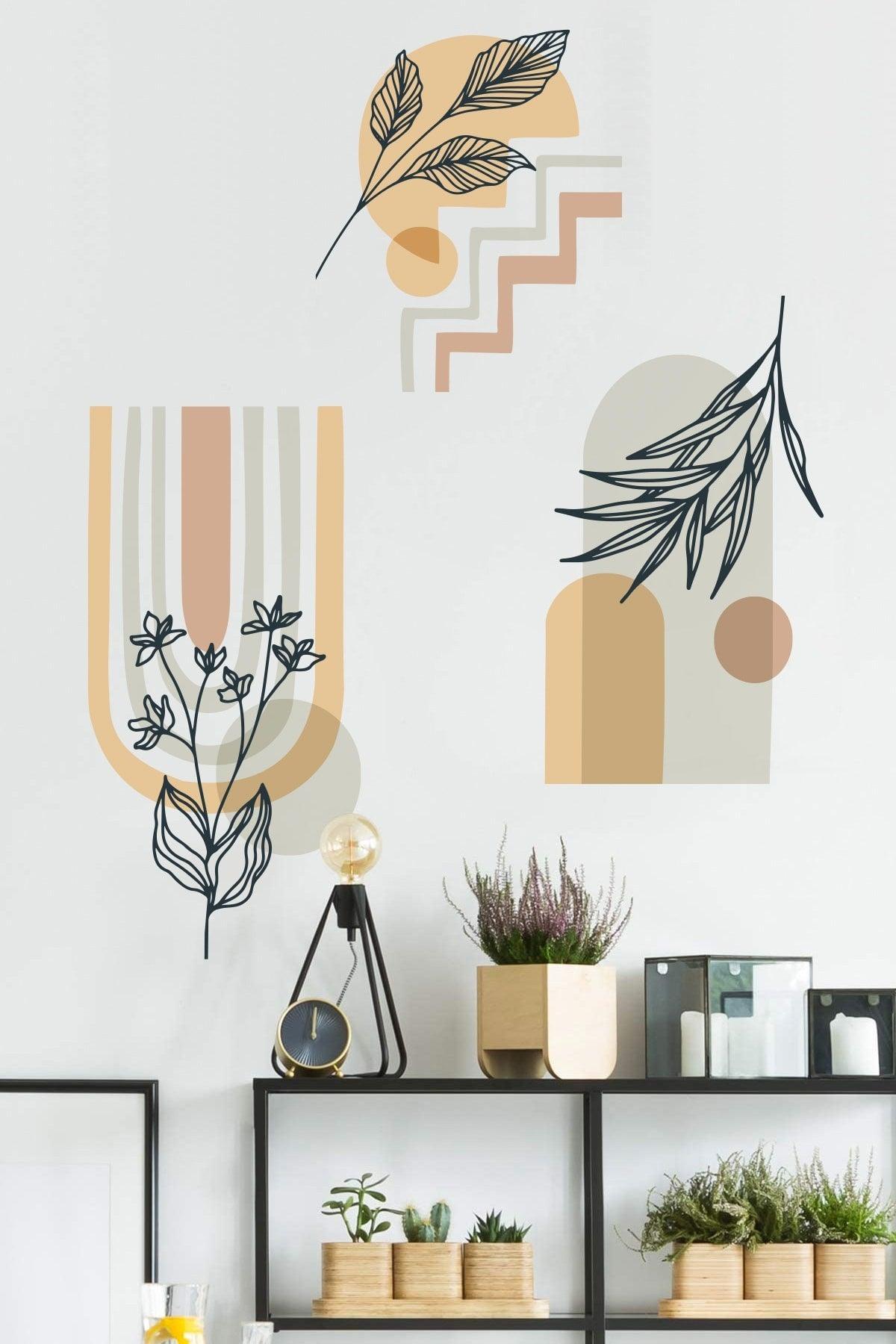 3-Piece Bohemian Sticker Set 80x60 Cm