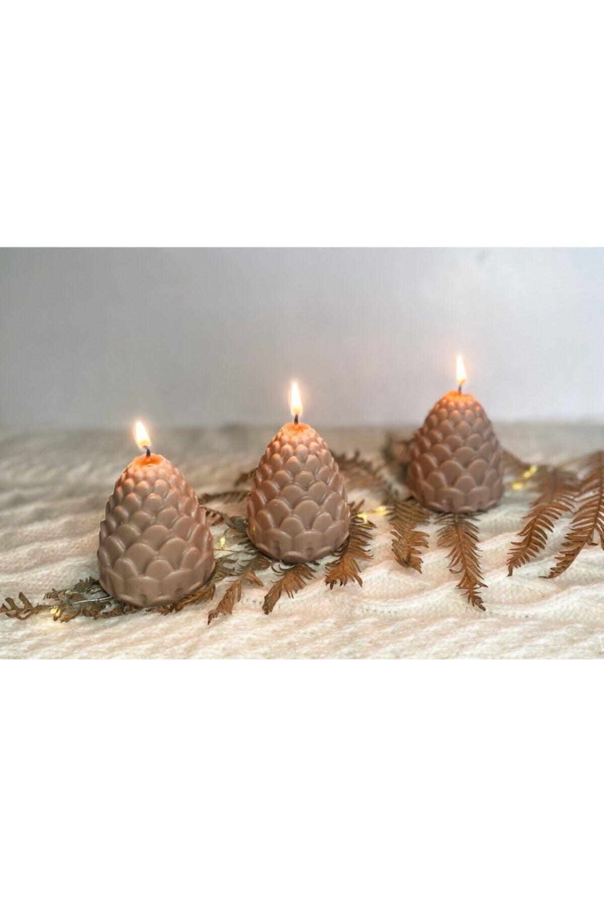 3 Pack Decorative Scented Cone Candle Christmas Candles New Year New Year - Swordslife