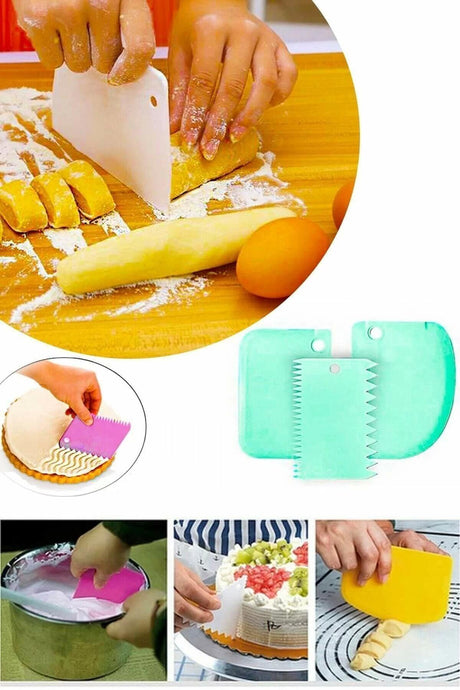 Dough Cutter Scraper Decorator Set of 3 - Swordslife