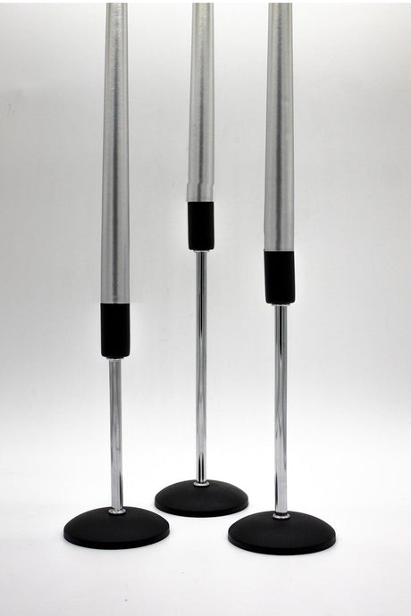 Pcs Flat Foot Stainless Black-silver Candlestick Candle Holder Decorative Candle Holder Thin Long Leg Home Decoration - Swordslife