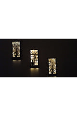 3 Pcs Set Fairy Led Batteries Included Solid Wood Table Home Gift Hall Hallway Night Lamp 36x18 Wall - Swordslife