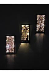 3 Pcs Set Including Batteries Fairy Led Solid Wood Table Home Gift Hallway Entrance Night Lamp 36x17 Wall Decoration - Swordslife