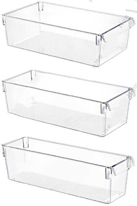 3-Set Tall Clear Refrigerator & Cabinet