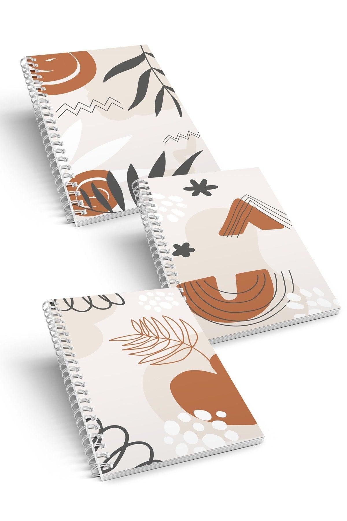 Set of 3 Spiral Checkered Notebooks - Wanderlust