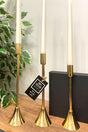 3 Pcs Heeled Gold Candlestick Candle Holder Decorative Candle Holder Thin Long Leg Home Decoration - Swordslife