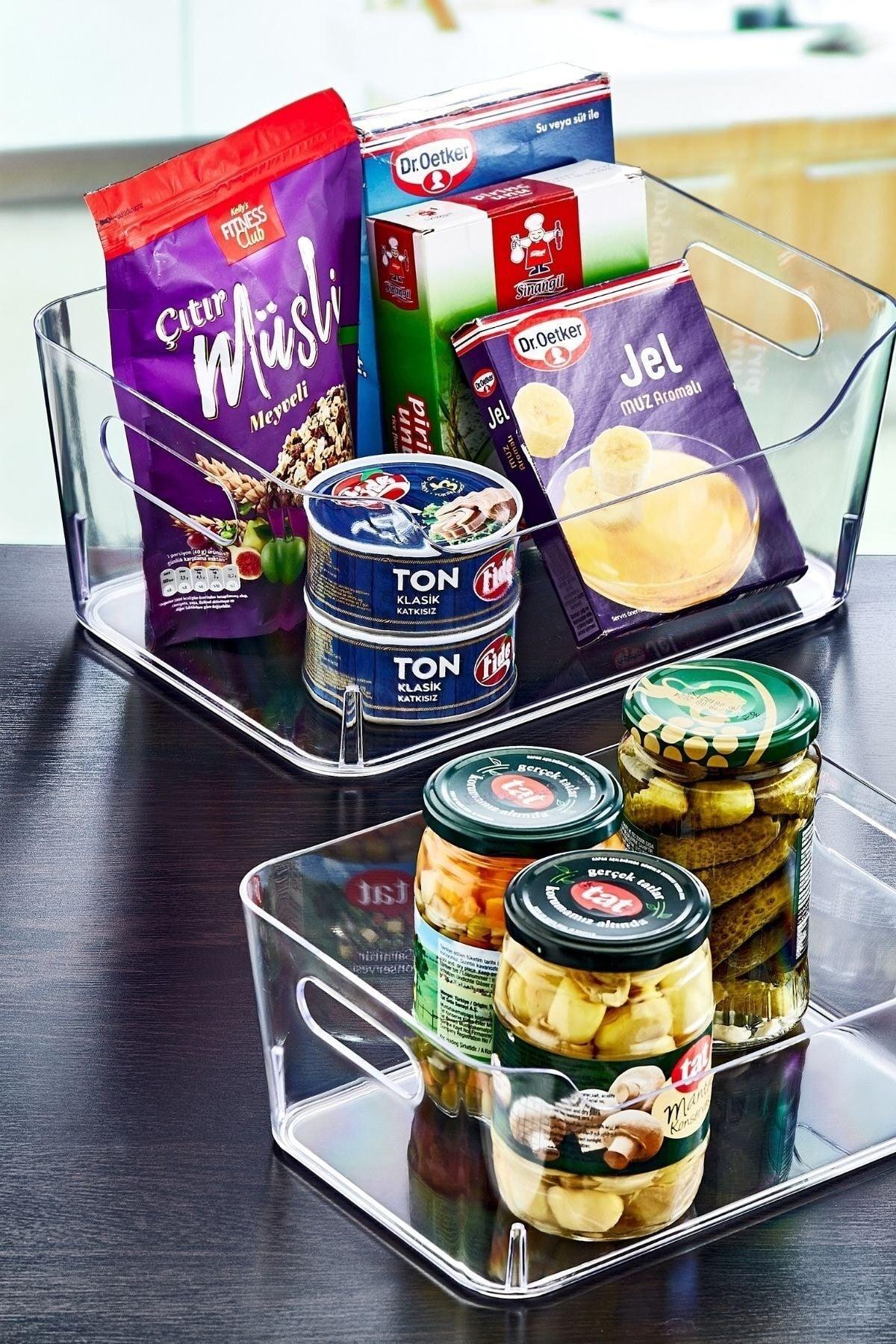 3 Pieces 3 Lt New Clear Refrigerator & Cabinet Organizer Set Small - Swordslife