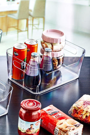 3 Pieces 3 Lt New Clear Refrigerator & Cabinet Organizer Set Small - Swordslife