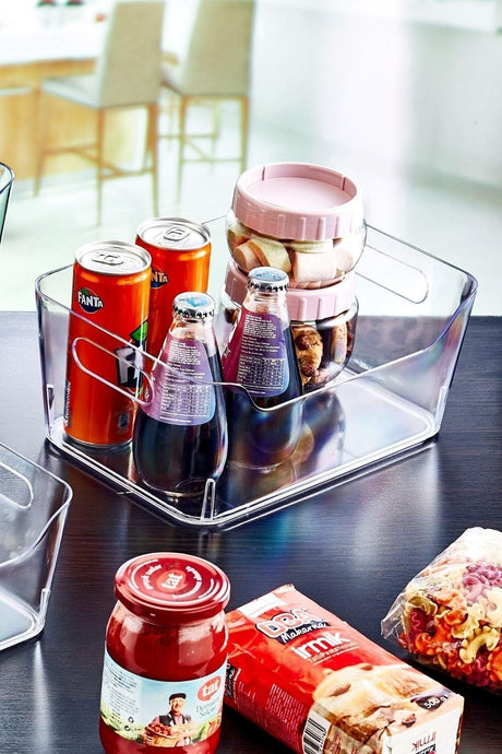 3 Pieces 3 Lt New Clear Refrigerator & Cabinet Organizer Set Small - Swordslife