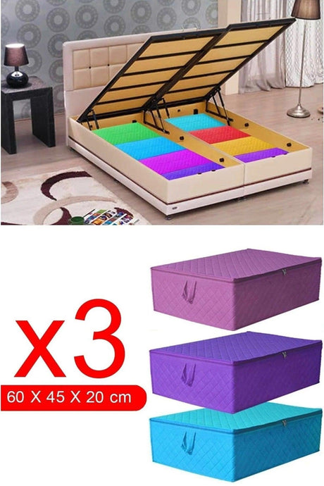 3 Pieces Base And Sofa Bed Type Storage Bag 60x45x20 - Swordslife