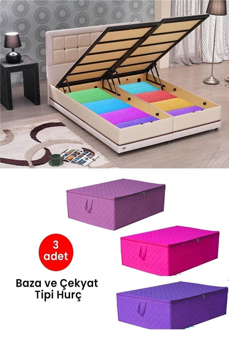 3 Pieces Base And Sofa Bed Type Storage Bag 60x45x20 - Swordslife