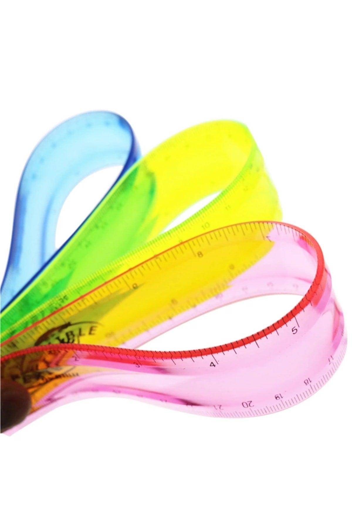 3 Pieces Flexible Ruler Unbreakable Ruler 30 Cm