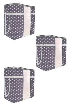 3 Pcs Star Pattern Window Storage Bag House Organizer Storage Bag Maxi 30x45x50 Cm - Swordslife