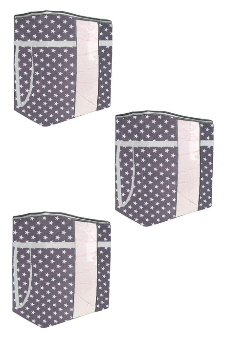 3 Pcs Star Pattern Window Storage Bag House Organizer Storage Bag Maxi 30x45x50 Cm - Swordslife