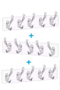 3 Pieces Transparent Hanger Wall Hanger 5 Piece Track