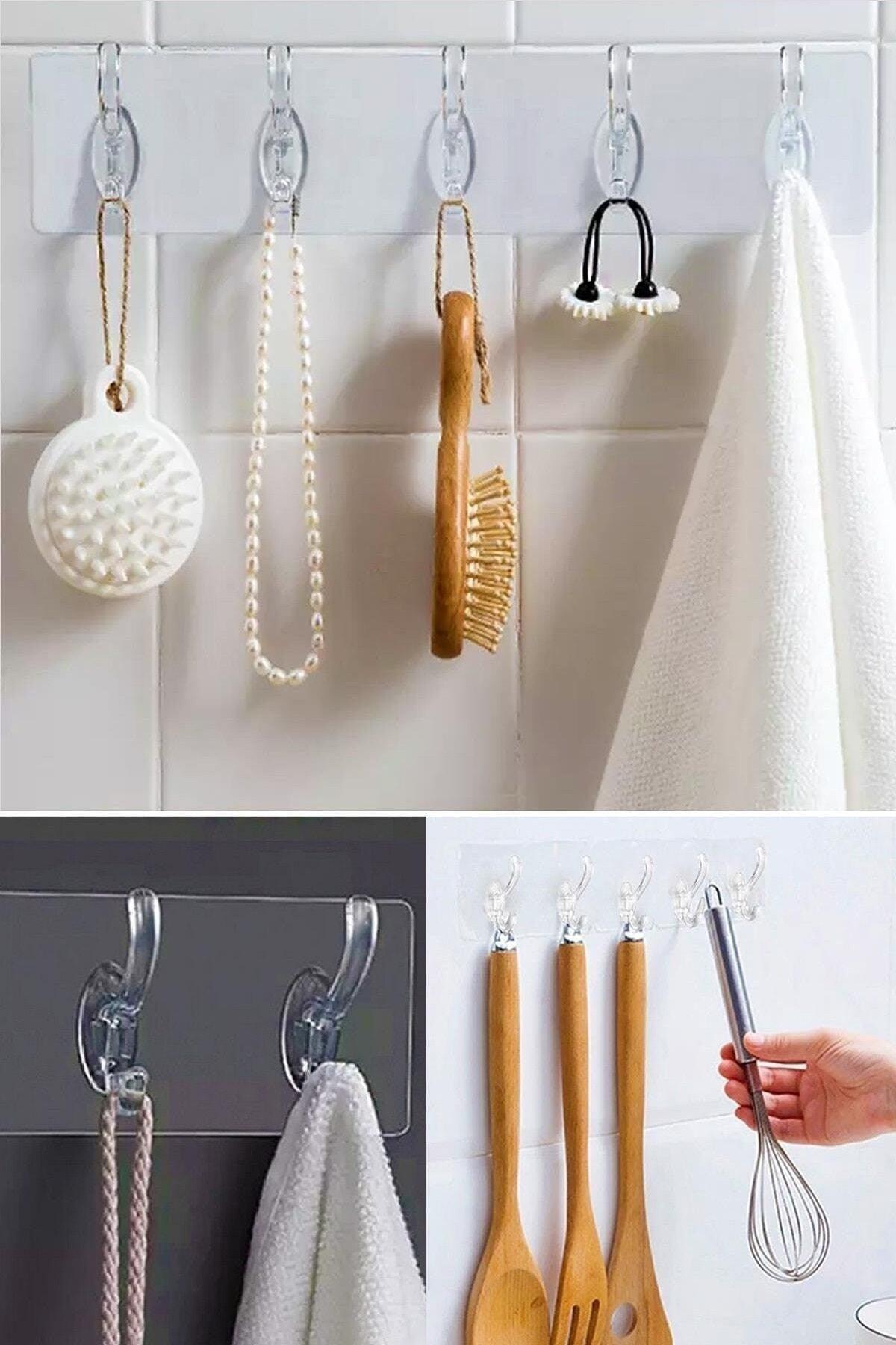 3 Pieces Transparent Hanger Wall Hanger 5 Piece Track