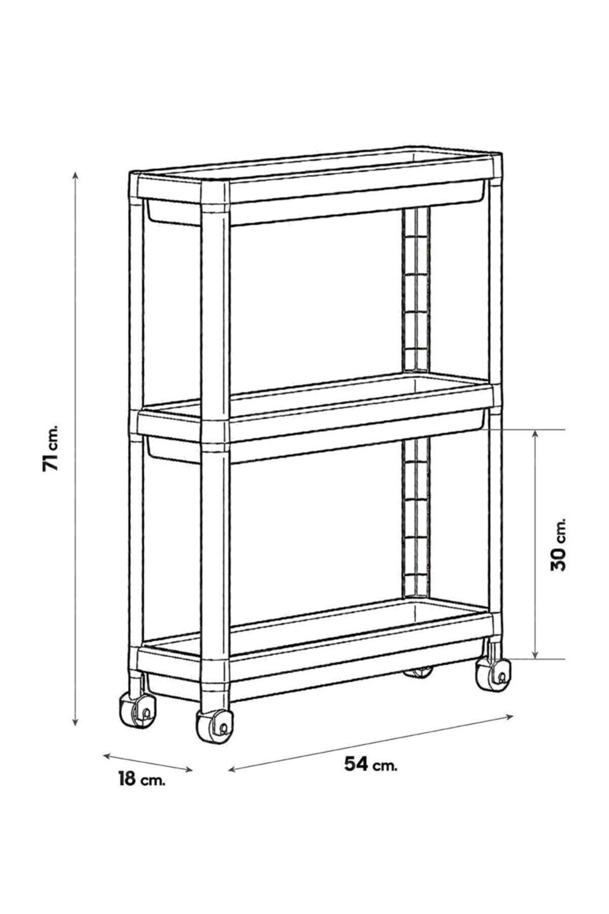 Tiers Wheeled Vesken Shelf | Bathroom Kitchen Organizer Rectangular Wheeled Shelf Organizer White - Swordslife