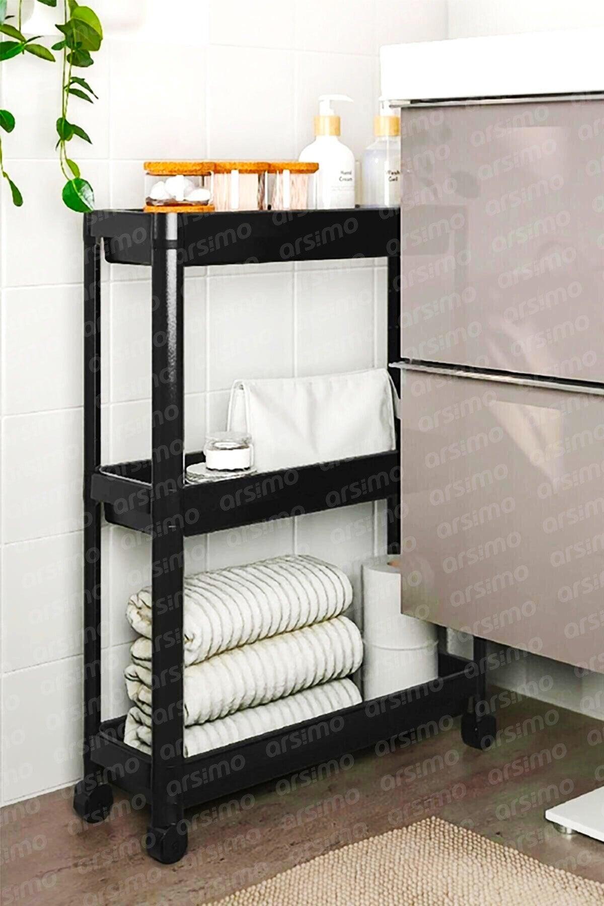 3 Tiers Wheeled Vesken Shelf | Bathroom Kitchen