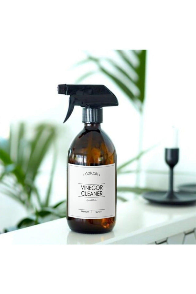 300ml Amber Brown Glass Spray Bottle Vinegor Cleaner With White Label - Swordslife