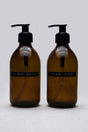 300ml Amber Glas flüssige Seife Retro Design 3d Tag Hand Wash-Dish Seife ( 2 Stück) - Swordslife