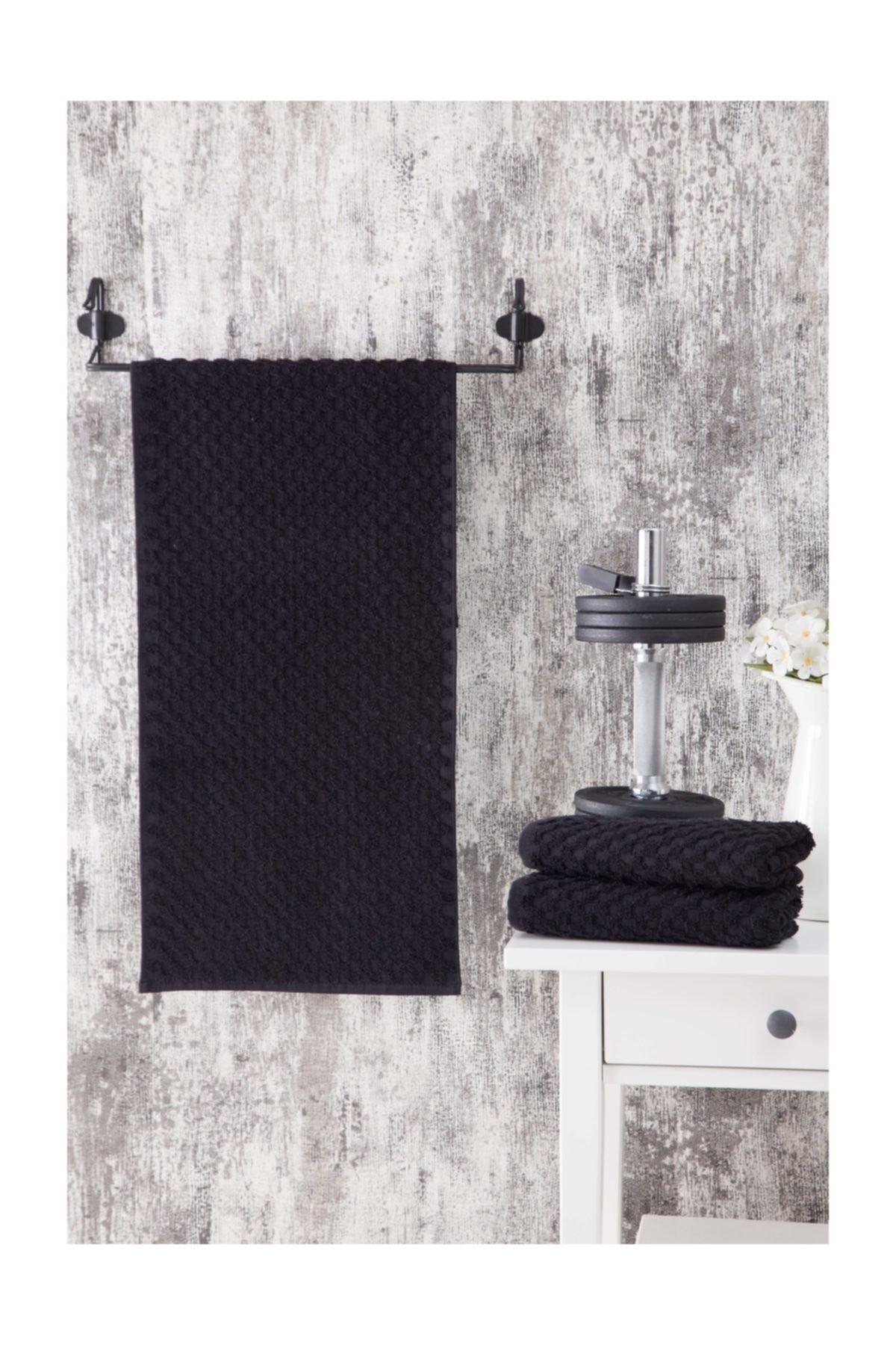 30x90 Black Square Pattern 3 Pcs Sports Towel - Swordslife