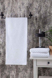 30x90 White Square Pattern 3 Pcs Sports Towel - Swordslife