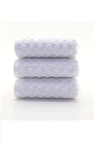 30x90 White Square Pattern 3 Pcs Sports Towel - Swordslife