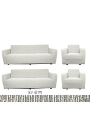 3+3+1+1 Stretch Elastic Flexible Washable Cotton 3+3+1+1 Jacquard Sofa Cover Set Sofa Cover - Swordslife