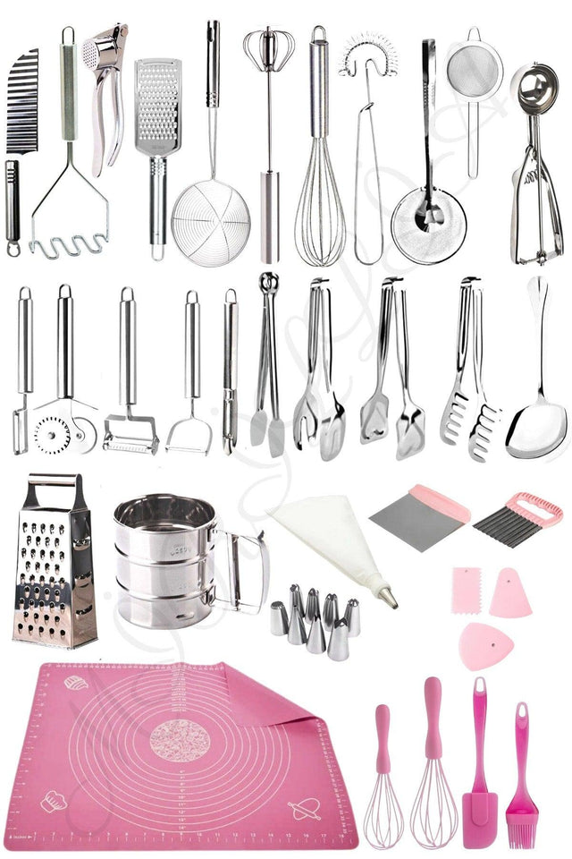 34 Pieces Practical Housewares Top Quality Kitchen Dowry Set Practical Kitchen Set Pastry Set Tongs Set - Swordslife