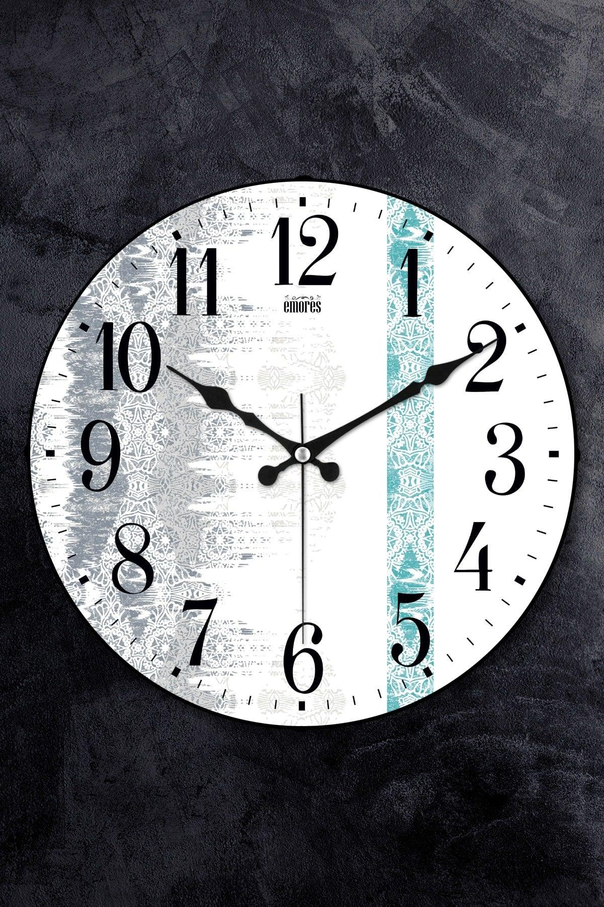 36 Cm Real Camber Glass Flowing Seconds Silent Mechanism Decorative Wall Clock - Swordslife
