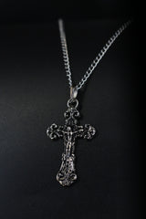 Jesus Cross Silver Color Necklace