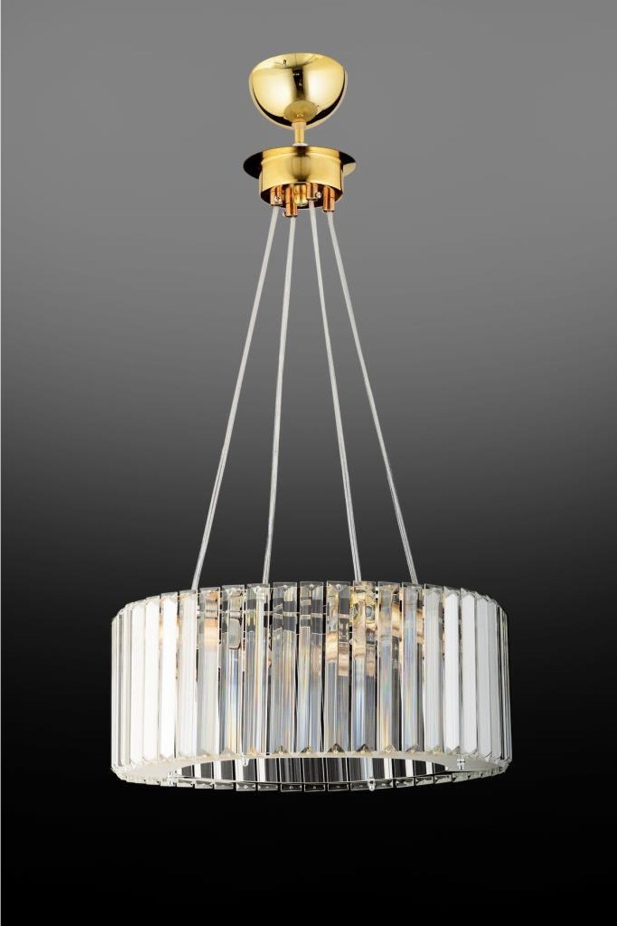 Luxus Diamant 35 cm Gold Kristall Stein Kronleuchter
