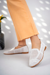 Women's Knitted Flat Shoes Women's Shoes Casual Shoes White