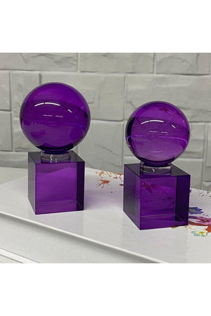 Decorative 2 Crystal Ball Sphere Lux - Swordslife
