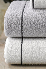 Valona Hand 50 X 85 Cm 4 Pcs Hand And Face Towel | gray-cream - Swordslife