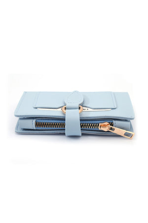 Damen Geldbörse Babyblau Geldbörse Accessoire