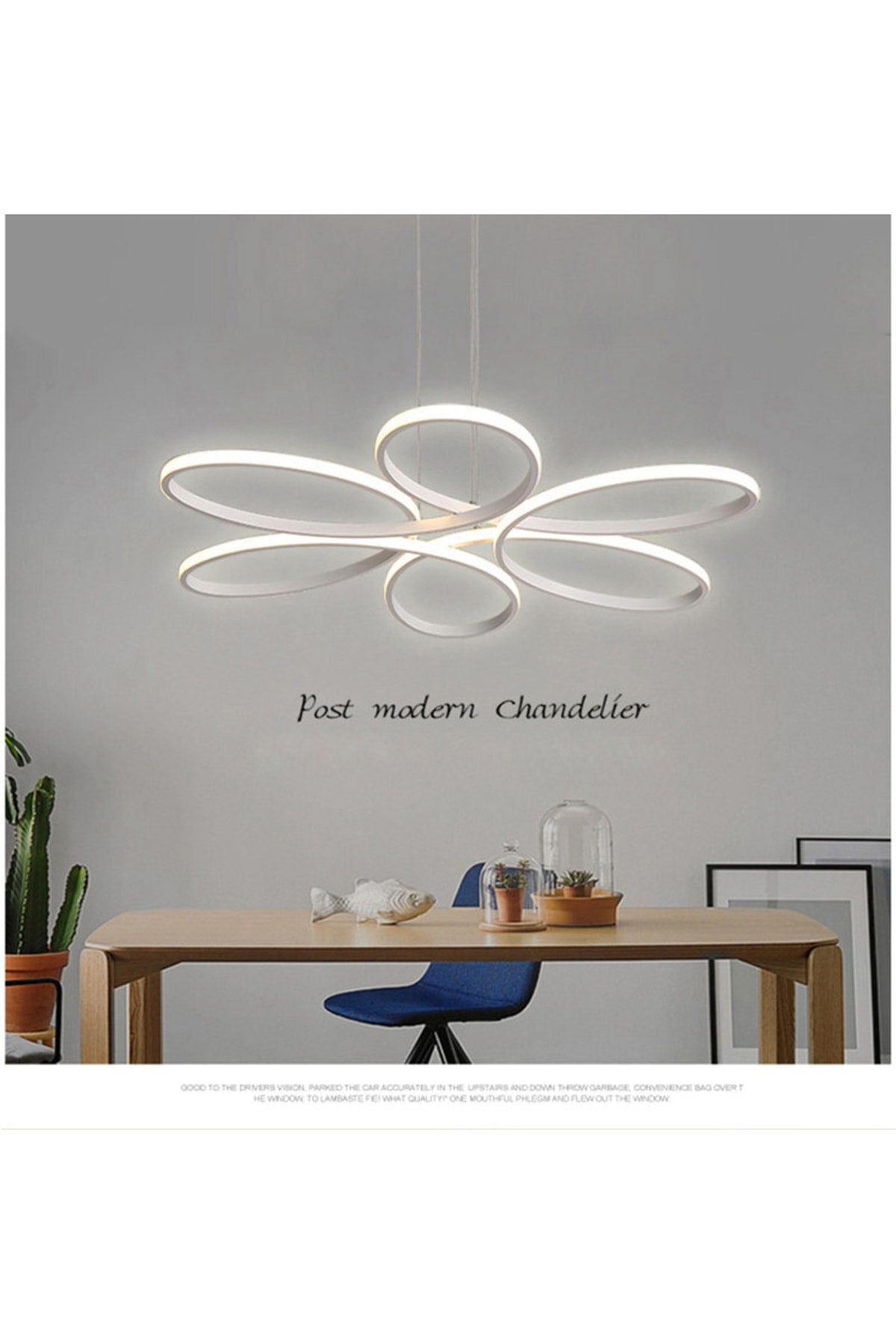 Stella Modern LED White Sports Chandelier Living Room Kitchen Bedroom Chandelier