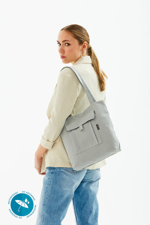 Gray U7 2-Compartment Large Volume Waterproof Fabric Women'S Sports Daily Arm And Shoulder Bag B:35 E:35
