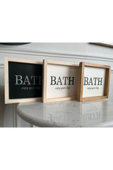 Tumbled Wooden Frame Black Bathroom Table ( Bath ) - Swordslife