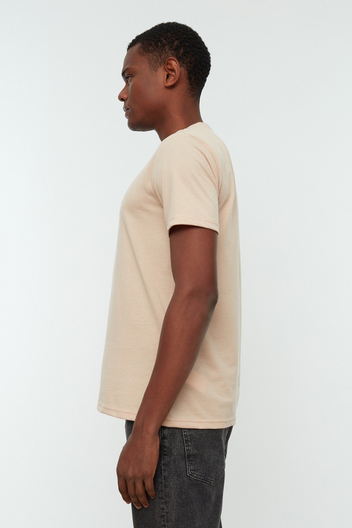 Taş Men Basic Regular/Normal Cut Crew Neck Short Sleeved T-Shirt Tmnss22Ts0271