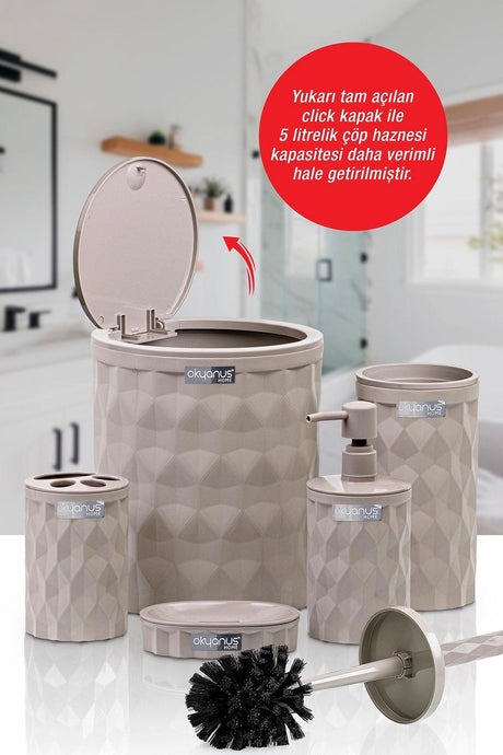 Diamond Mink Click Cover 5 Pcs Bathroom Set - Swordslife