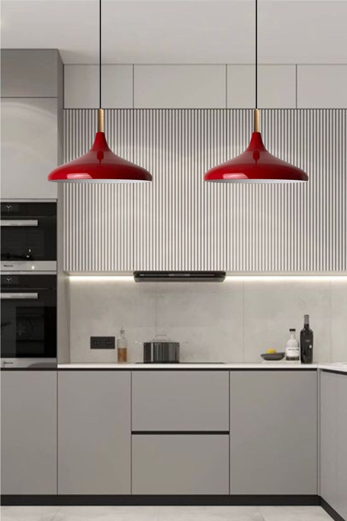 Red Champion Wooden Single Chandelier Pendant Lamp Living Room Kitchen Cafe Boutique Lamp Lighting Chandeliers