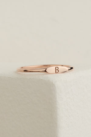 925 Sterling Silver Minimal Letter Ring With The Letter You Wish Special For You