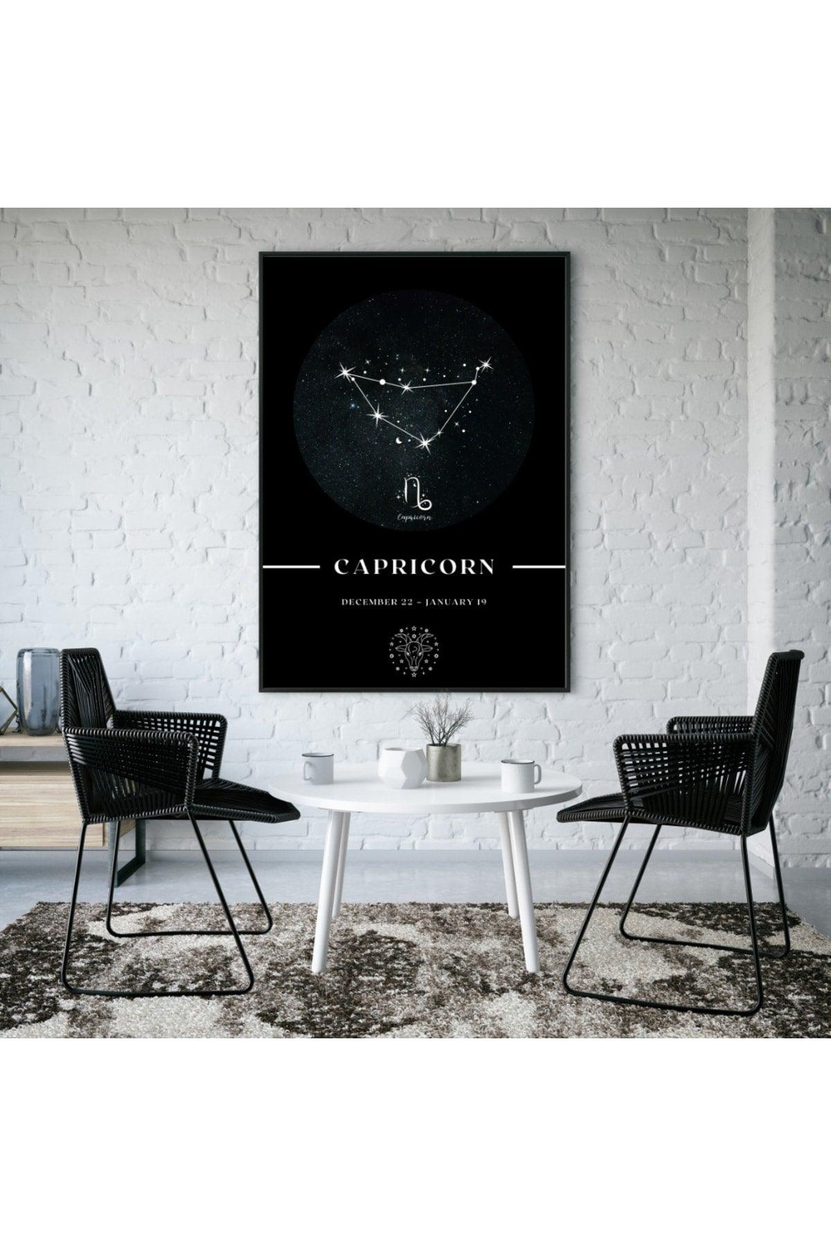 Capricorn Capricorn Zodiac Constellation Chart Astrology Horoscope Symbol 34x44cm - Swordslife